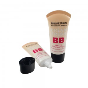 Empty 50ml OVAL cosmetics foundation BB CC hand cream cosmetic packaging tube with screw cap