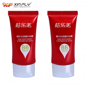 40ml soft oval flat plastic cosmetic packaging tube for bb cream