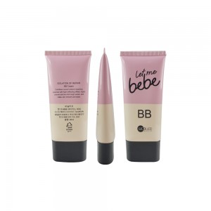 Empty 40ml Cosmetic BB cream Foundation Container Oval Flat Plastic Tube